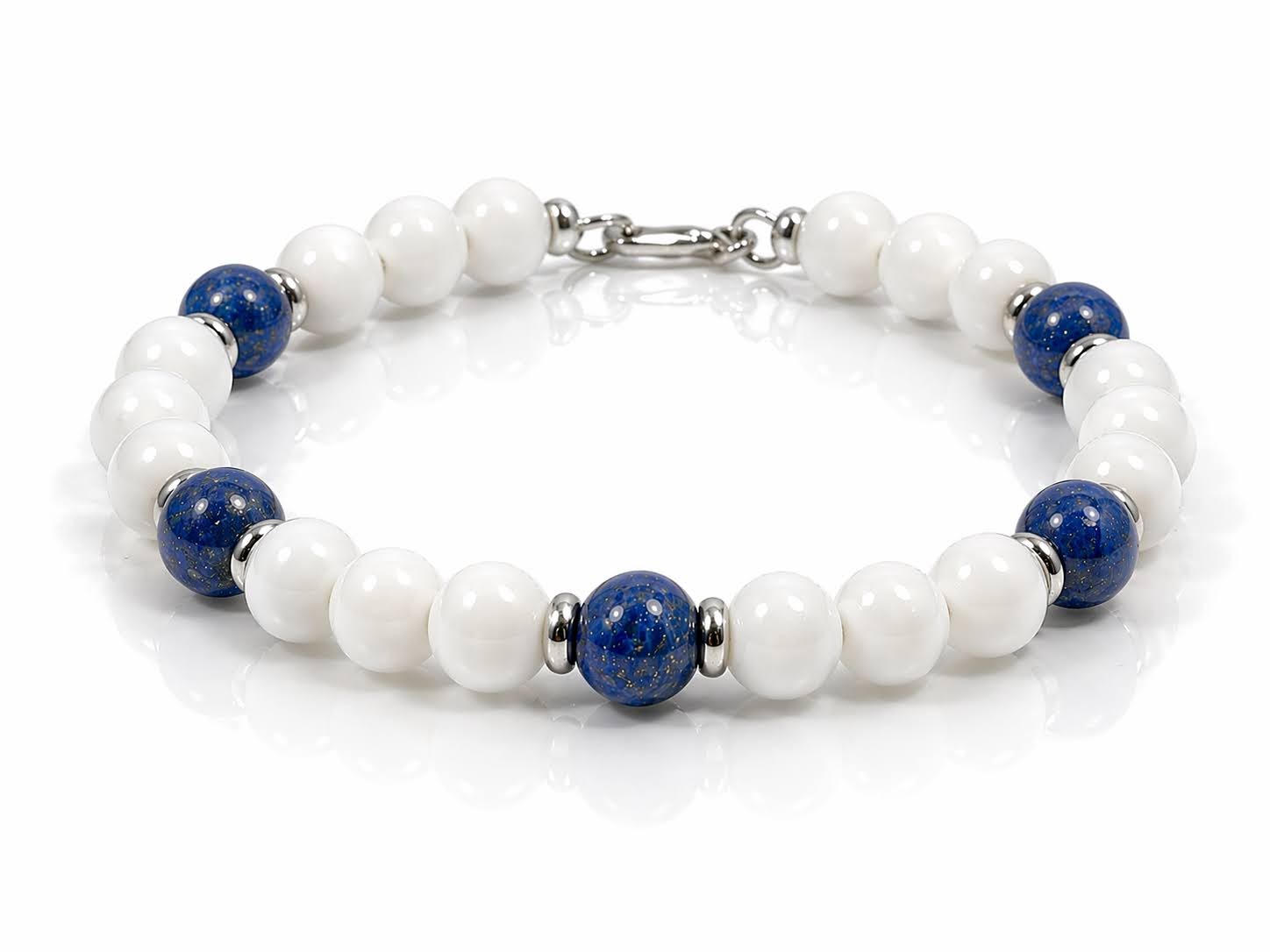 Gemora Serena Jade & Lapis Bracelet with 925 Silver